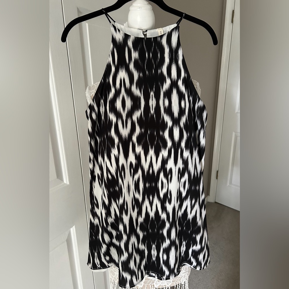 Tyche A-line Dress Black & Cream Medium